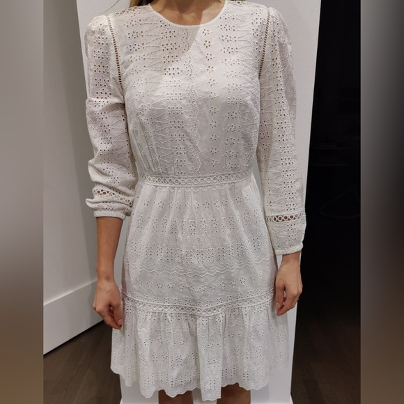 J. Crew White Eyelet Dress - Picture 1 of 4